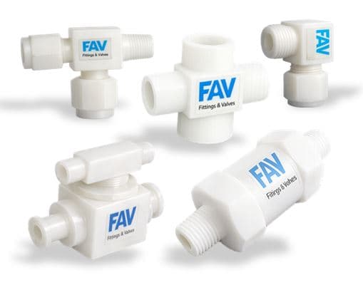 Accesorios para Tubo/Tubería y Válvulas en PVDF de Alta Pureza FAV