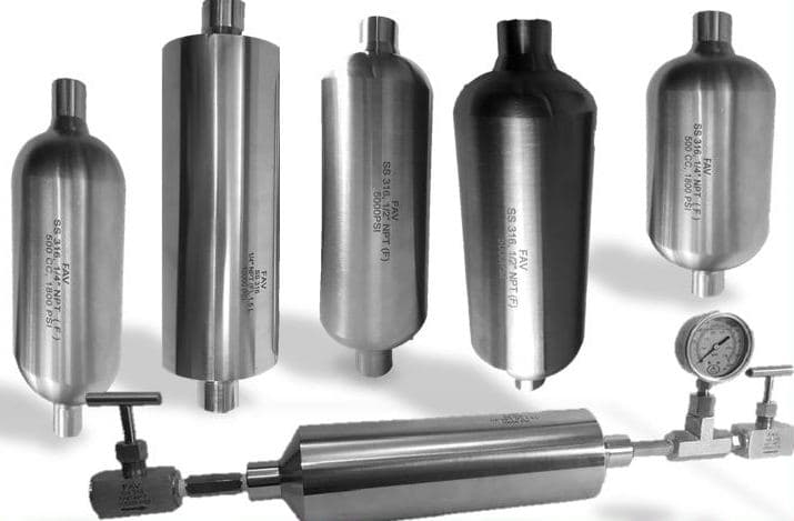 Cilindros de Muestreo Industrial Sin Costura FAV (1800, 5000 y 10000 PSI)