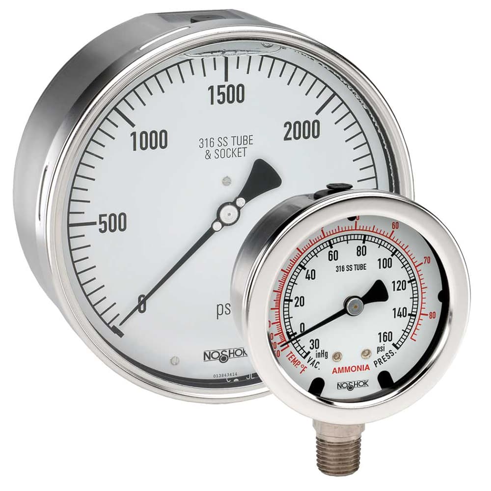 400/500 Series All Stainless Steel Dry & Liquid Filled Pressure Gauges